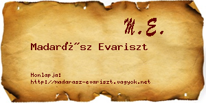 Madarász Evariszt névjegykártya